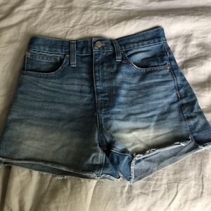Madewell high waisted jean shorts